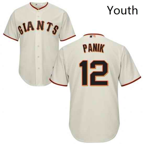 Youth Majestic San Francisco Giants 12 Joe Panik Replica Cream Home Cool Base MLB Jersey